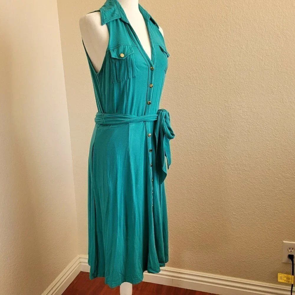 Karen Alexander vintage Button Down Shirt Dress , Fit And Flare , Knee Length A2 - Picture 7 of 12